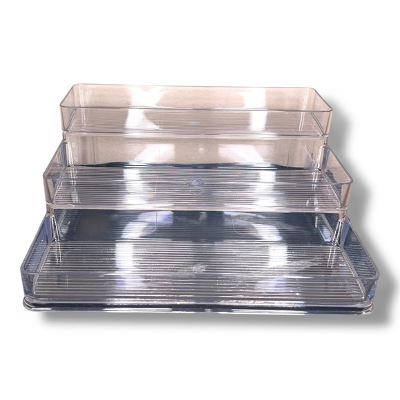 Clear Acrylic Three Level Organizer Makeup Paint Art Crafts Made In USA - Picture 1 of 9